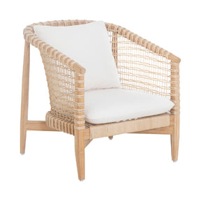 Modern European furniture - White Weave Outdoor Lounge Chair - www.oroa.com