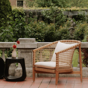   Modern European furniture - White Weave Outdoor Lounge Chair - www.oroa.com | Oroa.com