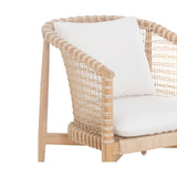 Modern European furniture - White Weave Outdoor Lounge Chair - www.oroa.com