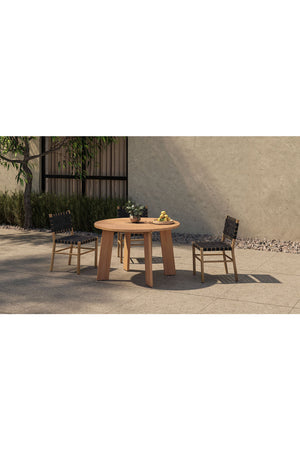 Slatted Teak Outdoor Dining Table | Novi Living Delta | Oroa.com