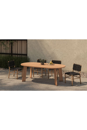 Slatted Teak Outdoor Dining Table | Novi Living Delta | Oroa.com