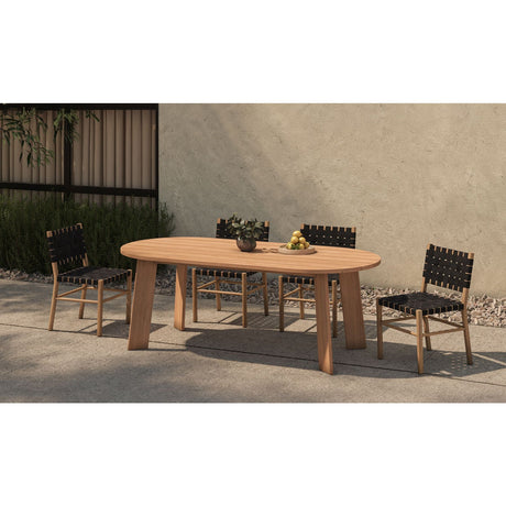 Modern European furniture - Black Woven Outdoor Dining Chair - www.oroa.com