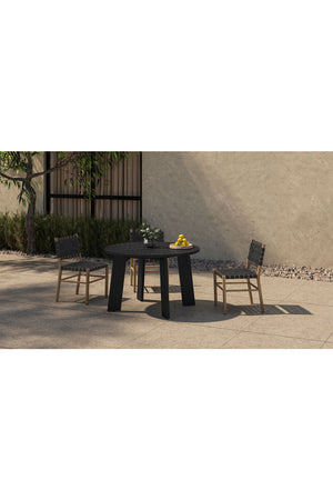 Modern European furniture - Black Woven Outdoor Dining Chair - www.oroa.com
