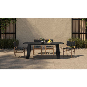   Modern European furniture - Black Woven Outdoor Dining Chair - www.oroa.com | Oroa.com