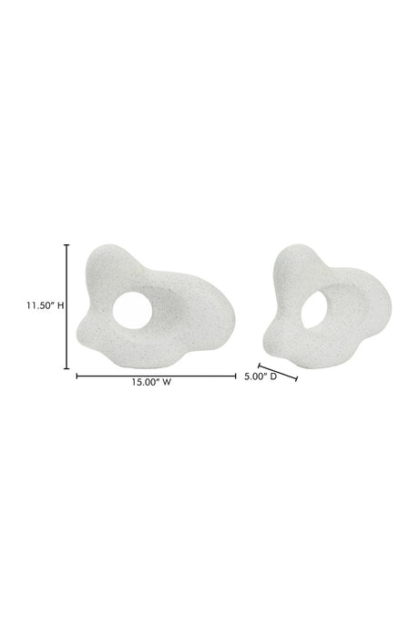Modern European furniture - Gray Flecked Abstract Sculpture - www.oroa.com