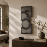 Modern European furniture - Gray Geometrical Wall Sculpture - www.oroa.com