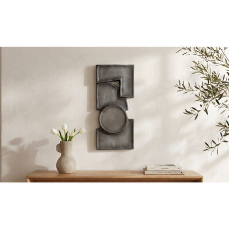 Modern European furniture - Gray Geometrical Wall Sculpture - www.oroa.com