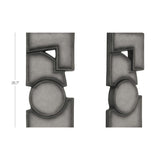 Modern European furniture - Gray Geometrical Wall Sculpture - www.oroa.com