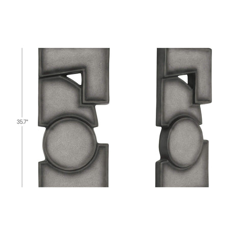 Modern European furniture - Gray Geometrical Wall Sculpture - www.oroa.com