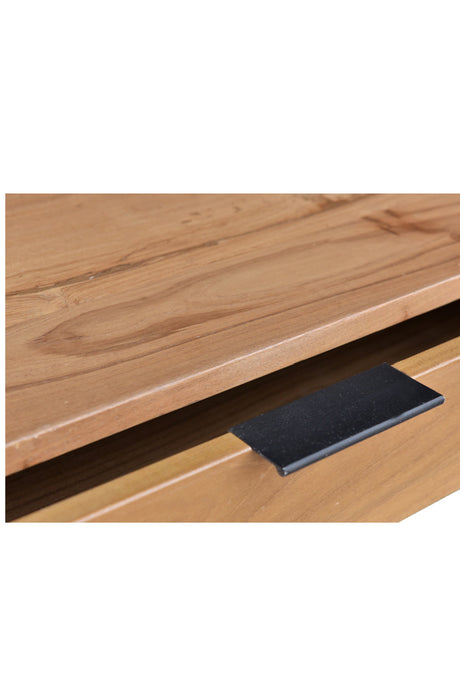 Modern European furniture - Teak & Iron Side Table - www.oroa.com