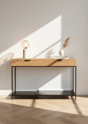 Modern European furniture - Solid Teak Wood Console Table - www.oroa.com