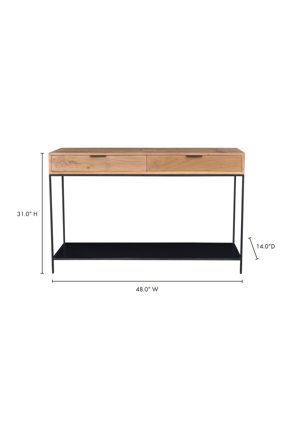 Modern European furniture - Solid Teak Wood Console Table - www.oroa.com