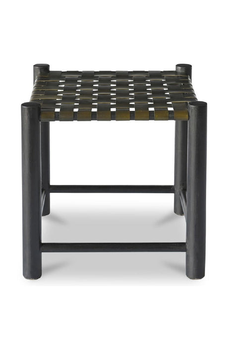 Modern European furniture - Green Woven Leather Stool - www.oroa.com