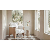 Oak Framed Upholstered Accent Chair | Novi Living Bauer