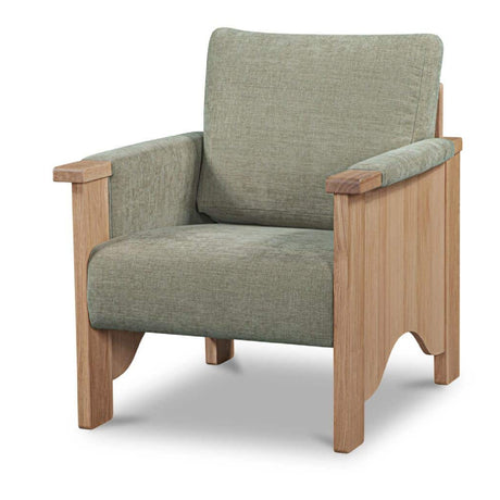 Oak Framed Upholstered Accent Chair | Novi Living Bauer