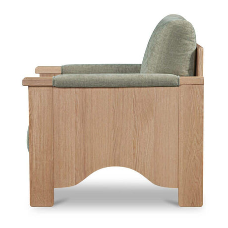 Oak Framed Upholstered Accent Chair | Novi Living Bauer