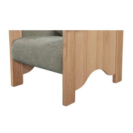 Oak Framed Upholstered Accent Chair | Novi Living Bauer