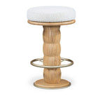Oak Round Swivel Counter Stool | Novi Living Nio