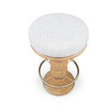 Oak Round Swivel Counter Stool | Novi Living Nio
