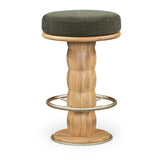 Oak Round Swivel Counter Stool | Novi Living Nio