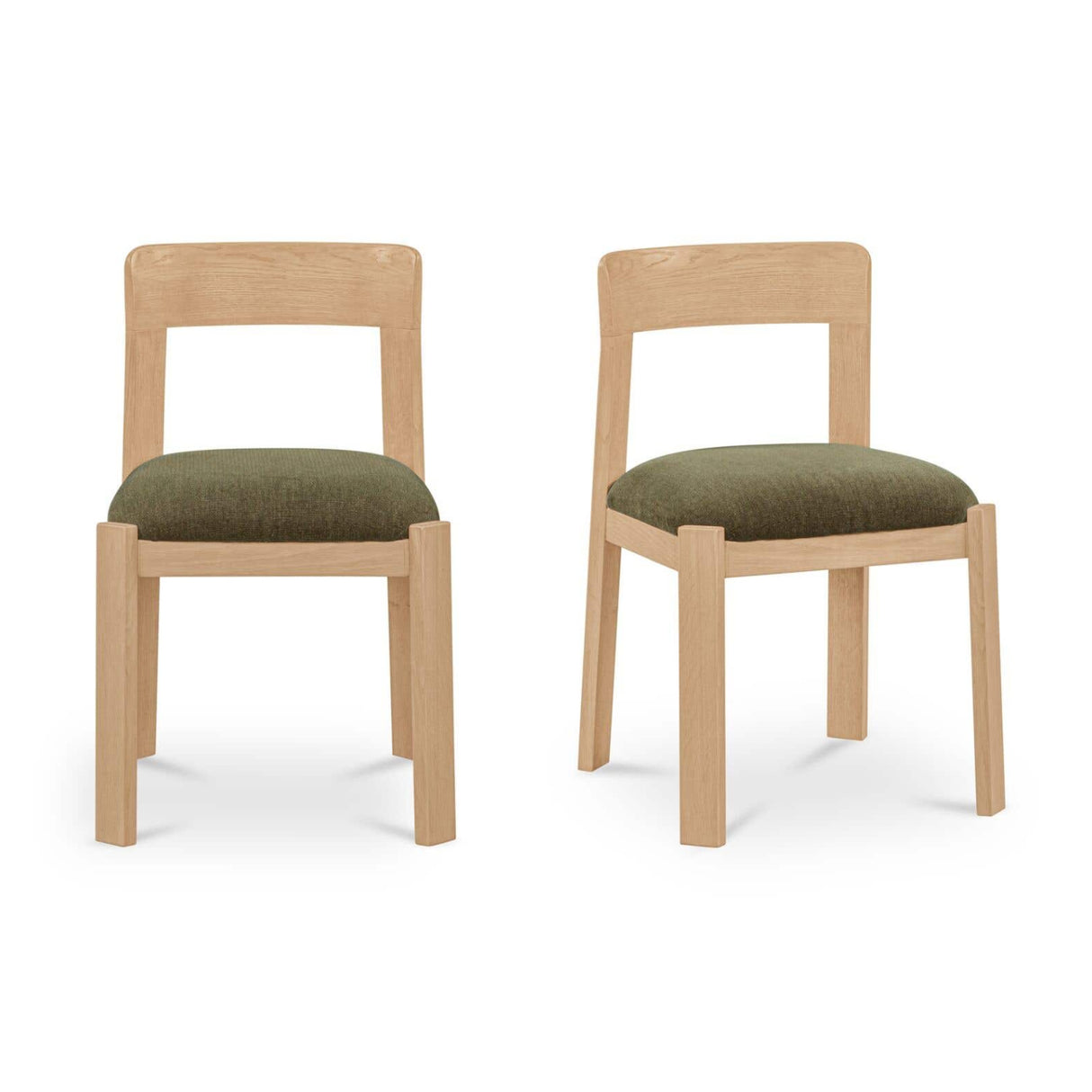 Oak Framed Padded Dining Chairs (2) | Novi Living Oli