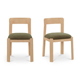 Oak Framed Padded Dining Chairs (2) | Novi Living Oli