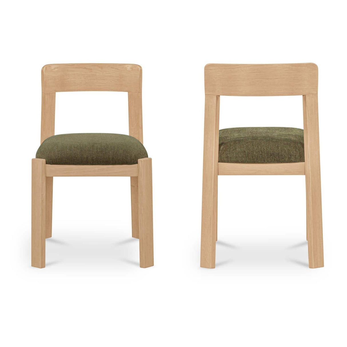 Oak Framed Padded Dining Chairs (2) | Novi Living Oli