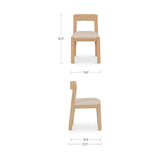 Oak Framed Padded Dining Chairs (2) | Novi Living Oli