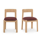 Oak Framed Padded Dining Chairs (2) | Novi Living Oli