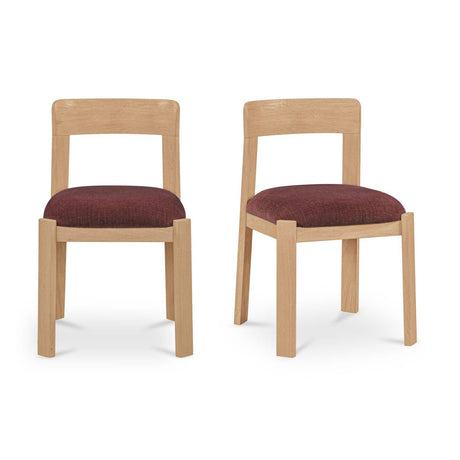 Oak Framed Padded Dining Chairs (2) | Novi Living Oli