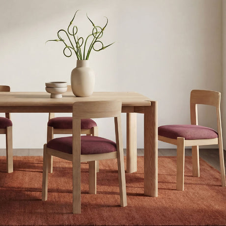 Oak Framed Padded Dining Chairs (2) | Novi Living Oli