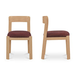 Oak Framed Padded Dining Chairs (2) | Novi Living Oli
