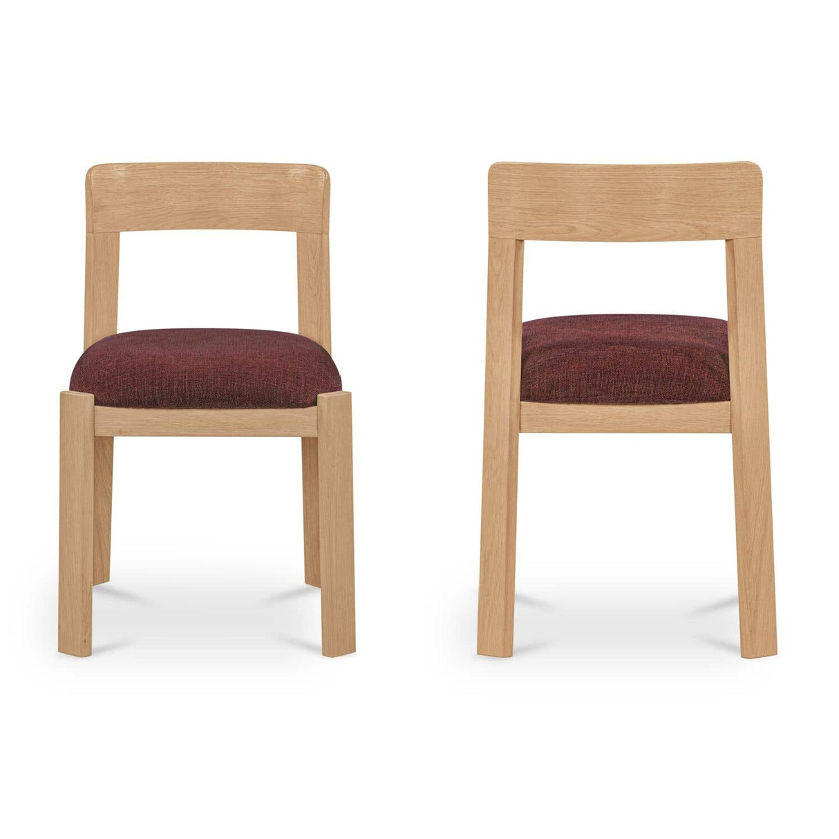 Oak Framed Padded Dining Chairs (2) | Novi Living Oli