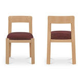Oak Framed Padded Dining Chairs (2) | Novi Living Oli