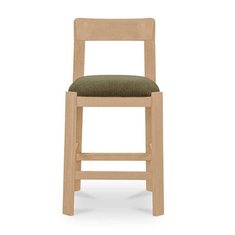 Oak Framed Padded Counter Stool | Novi Living Oli