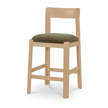 Oak Framed Padded Counter Stool | Novi Living Oli
