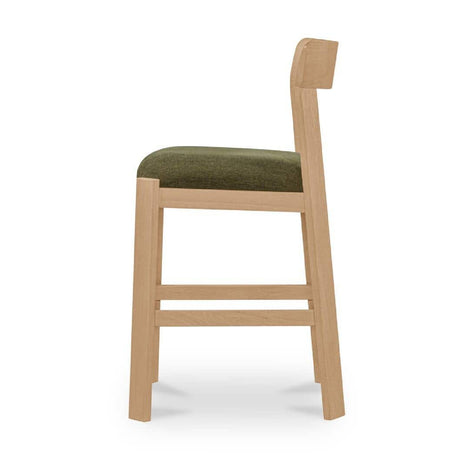 Oak Framed Padded Counter Stool | Novi Living Oli