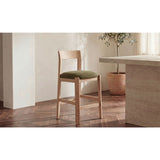 Oak Framed Padded Counter Stool | Novi Living Oli