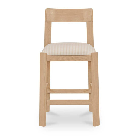 Oak Framed Padded Counter Stool | Novi Living Oli