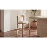 Oak Framed Padded Counter Stool | Novi Living Oli