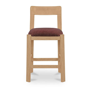 Oak Framed Padded Counter Stool - Novi Living Oli - view 1