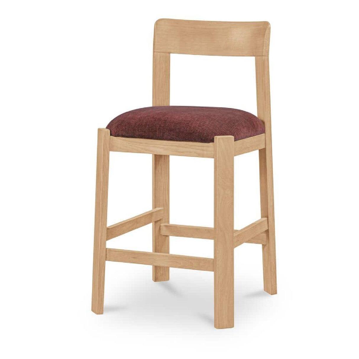 Oak Framed Padded Counter Stool | Novi Living Oli