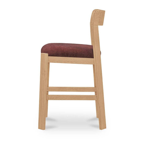 Oak Framed Padded Counter Stool | Novi Living Oli
