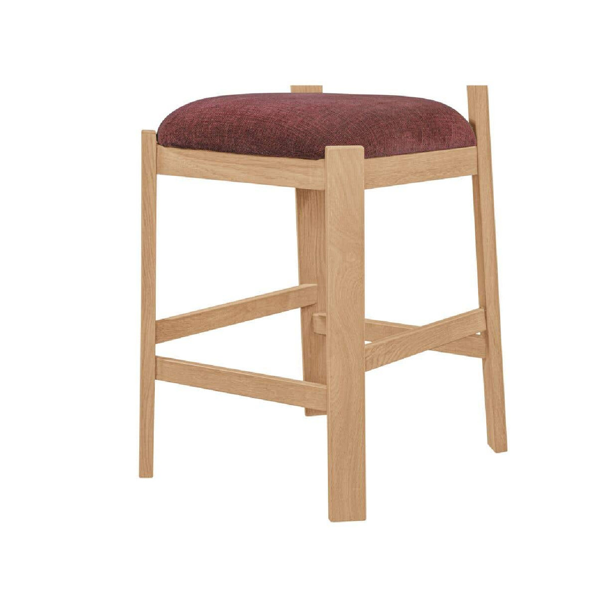Oak Framed Padded Counter Stool | Novi Living Oli
