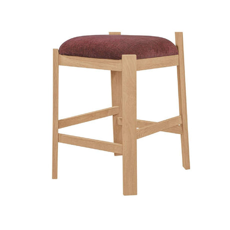 Oak Framed Padded Counter Stool | Novi Living Oli