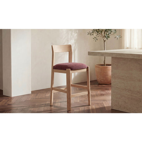 Oak Framed Padded Counter Stool | Novi Living Oli