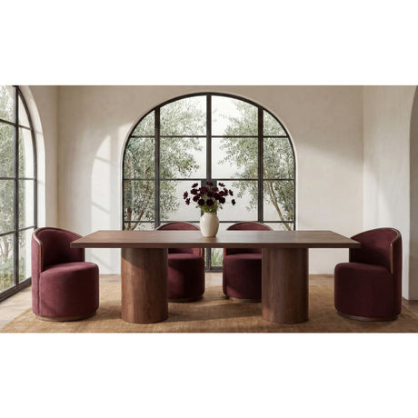 Rossi Swivel Dining Chair Berry