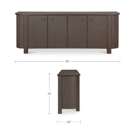 Wooden 4-Door Sideboard | Novi Living Loren