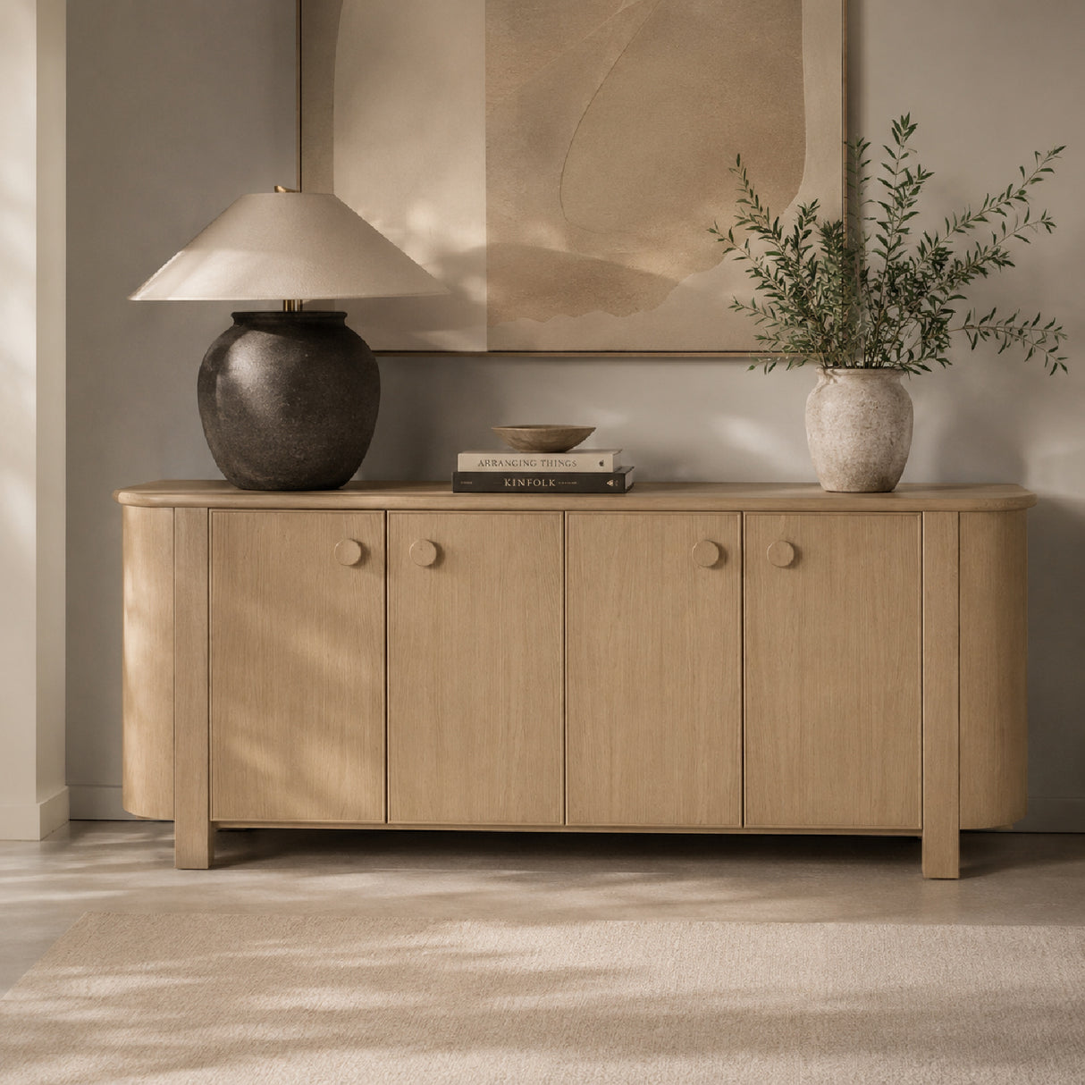 Wooden 4-Door Sideboard | Novi Living Loren