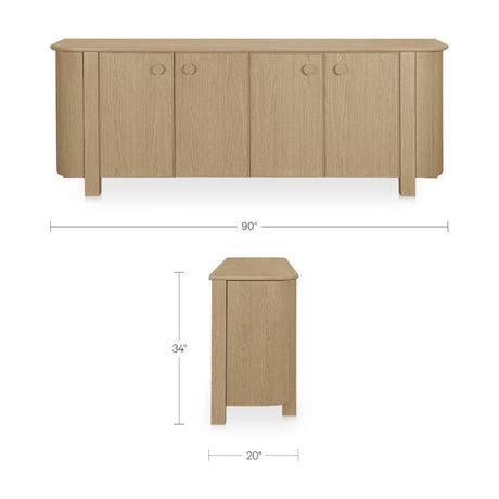 Wooden 4-Door Sideboard | Novi Living Loren